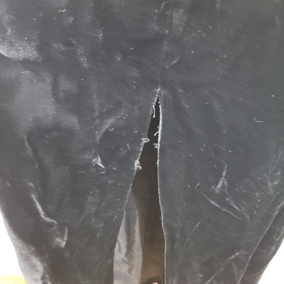 Vintage 80s 90s Evening Dress Maxi XS Small Black Velvet Formal Prom Long Event - Picture 4 of 6